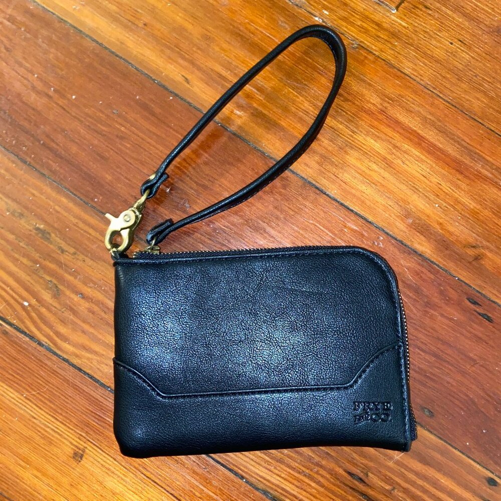 Frye and Co Black Leather Wristlet NWOT